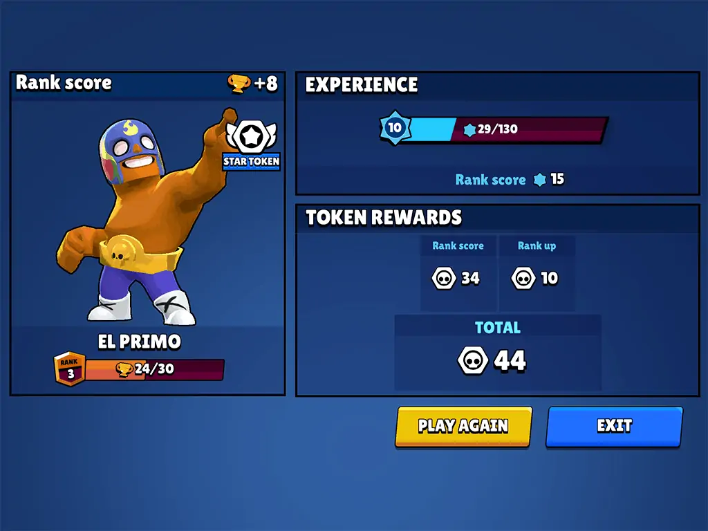 Brawl Stars tokens earned from game