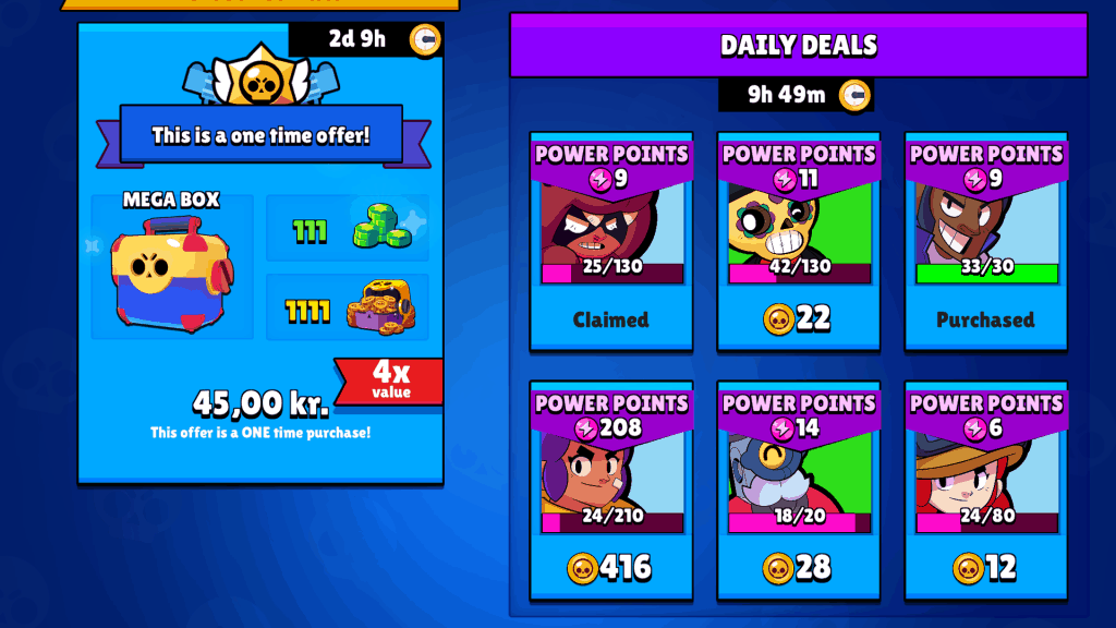Daily deals in shop Brawl Stars