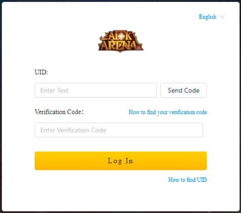 AFK Arena Code Redemption Website UID and Verification Code