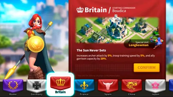 Rise of Kingdoms Britain Civilization