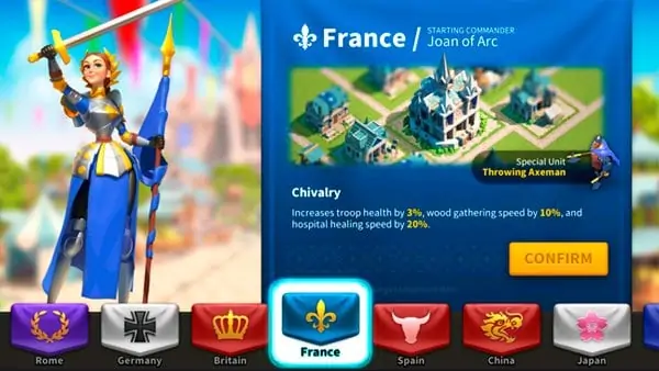 Rise of Kingdoms France Civilization
