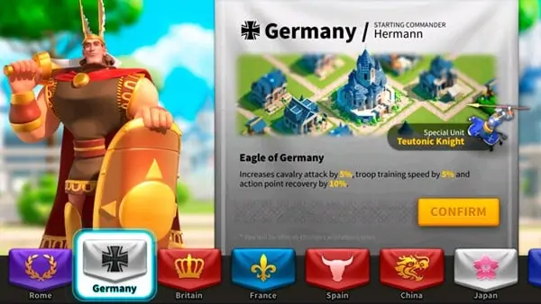 Rise of Kingdoms Germany Civilization