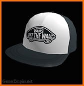 Roblox Vans White-Black Classic Patch Trucker Hat Free Event Item
