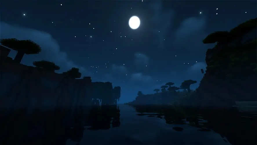 Minecraft Night Screenshot