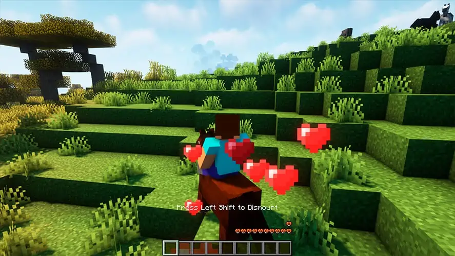 Minecraft succesfully tamed horse hearts