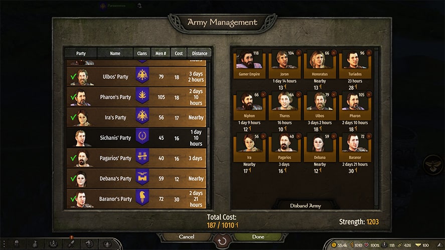 Mount and Blade 2 Bannerlord How to Create an Army Menu