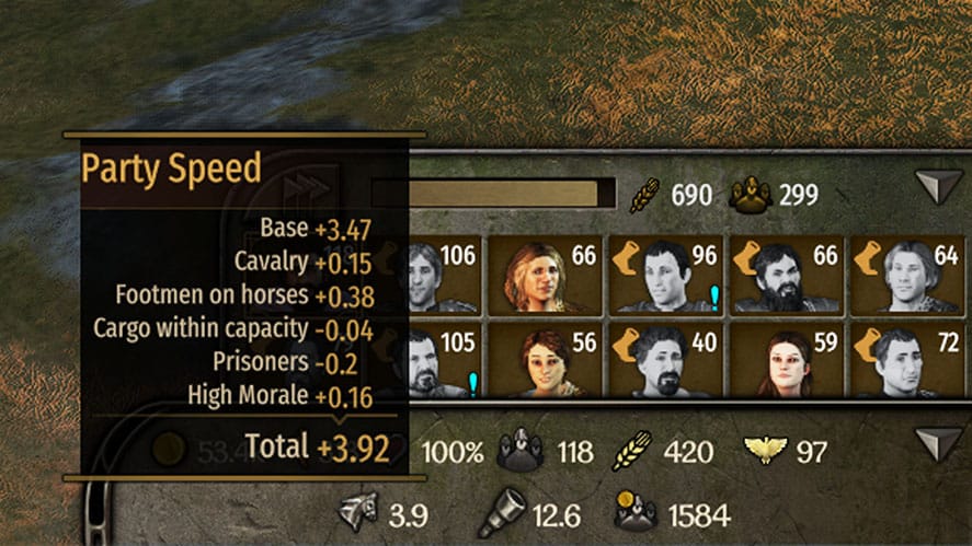 Mount and Blade 2 Bannerlord Party Speed