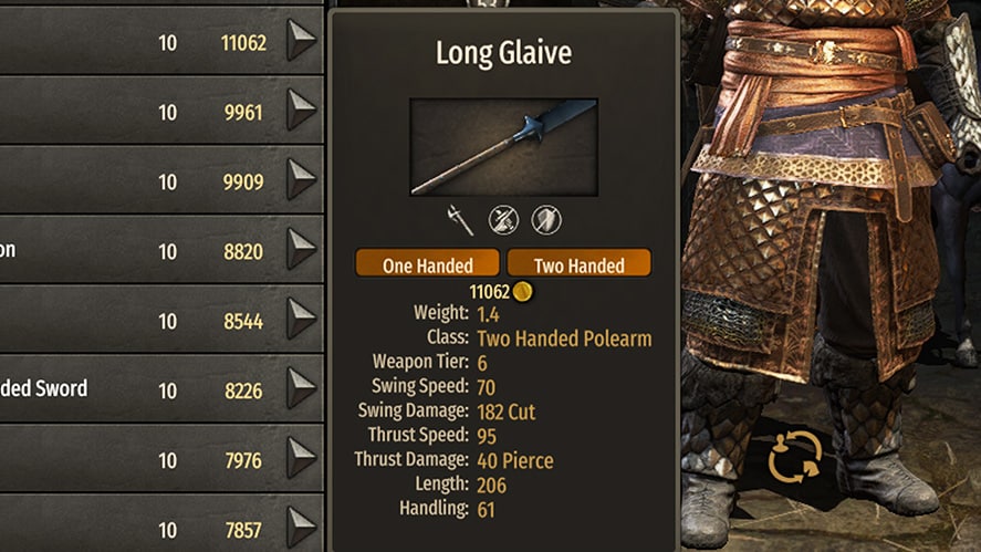 Mount and Blade 2 Bannerlord Best Weapons Long Glaive