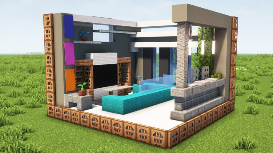 10 Ide Desain Interior Rumah Minecraft Terbaik