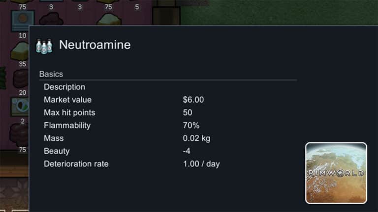 Read more about the article RimWorld – How to Get Neutroamine (Every Way)