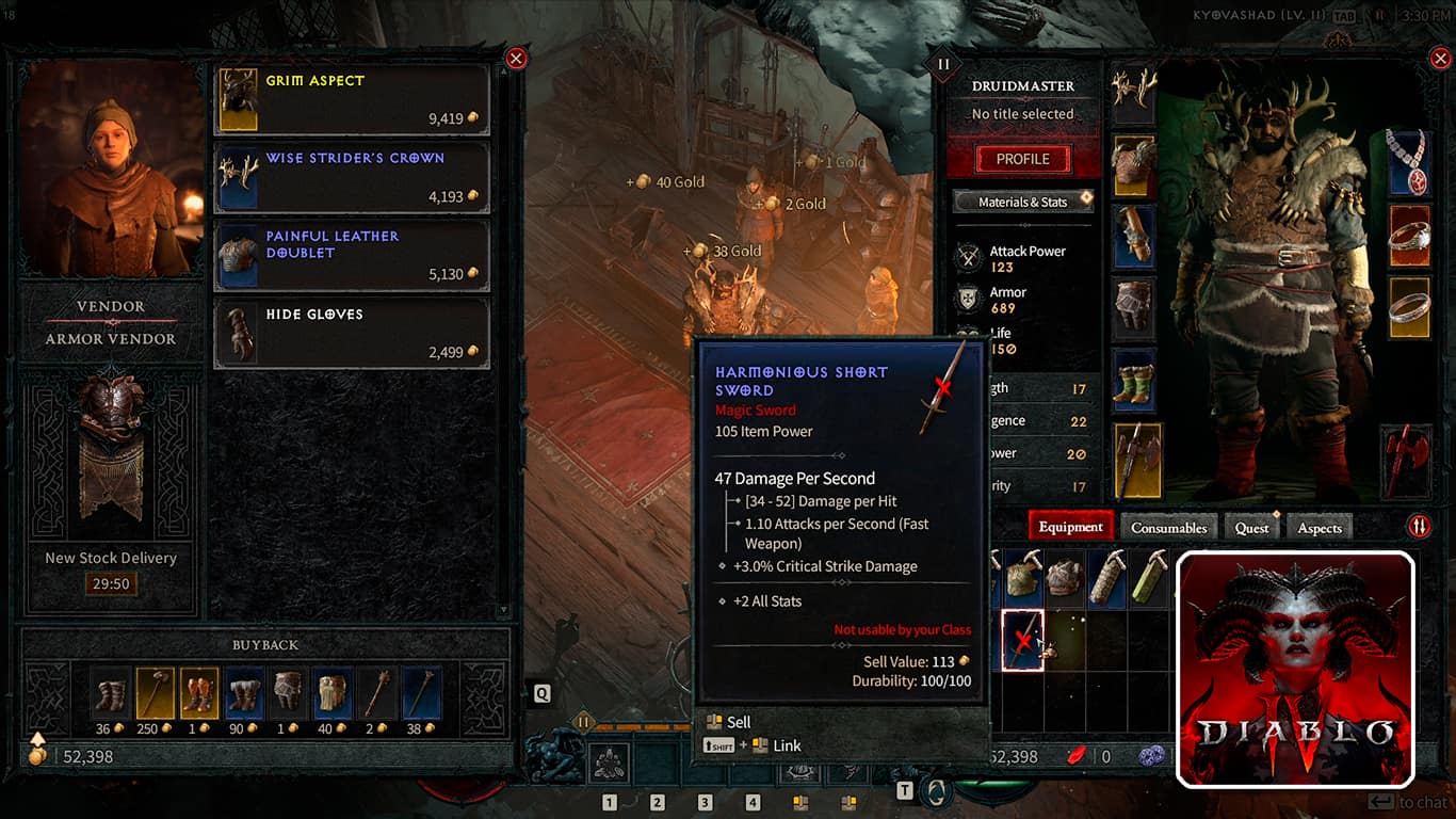 Diablo 4 – Where Can You Sell Gear and Items?