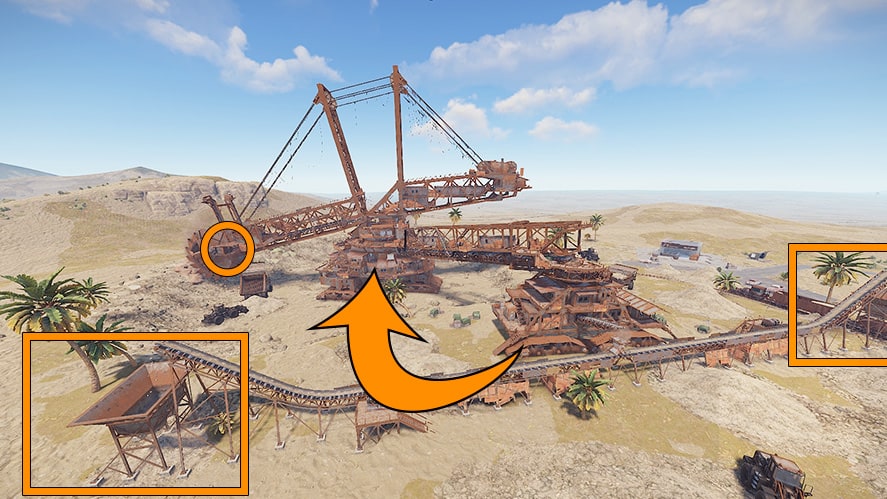 Rust - How to Use Giant Excavator All Rooms Map