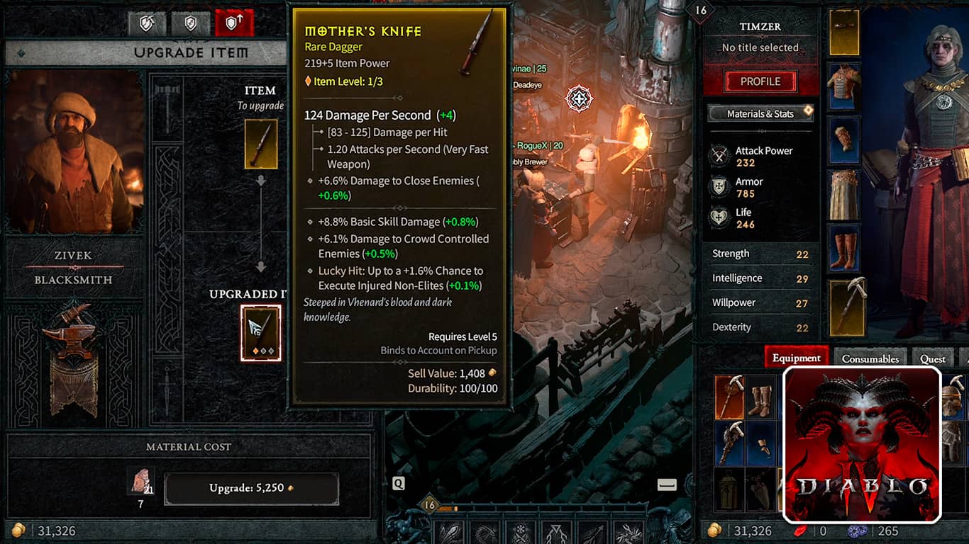 Diablo 4 – How to Upgrade Weapons, Gear, and Accessories