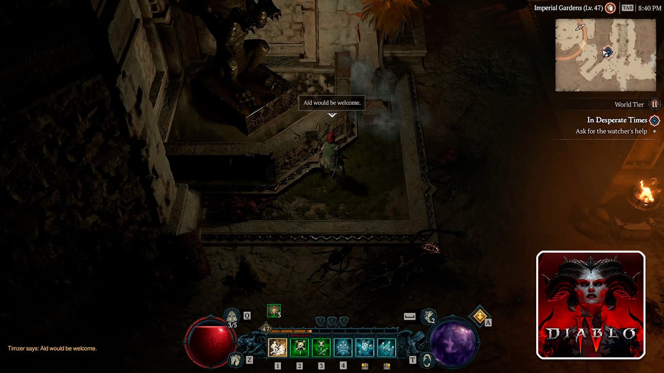 Diablo 4 – In Desperate Times Quest: How to Ask For Help