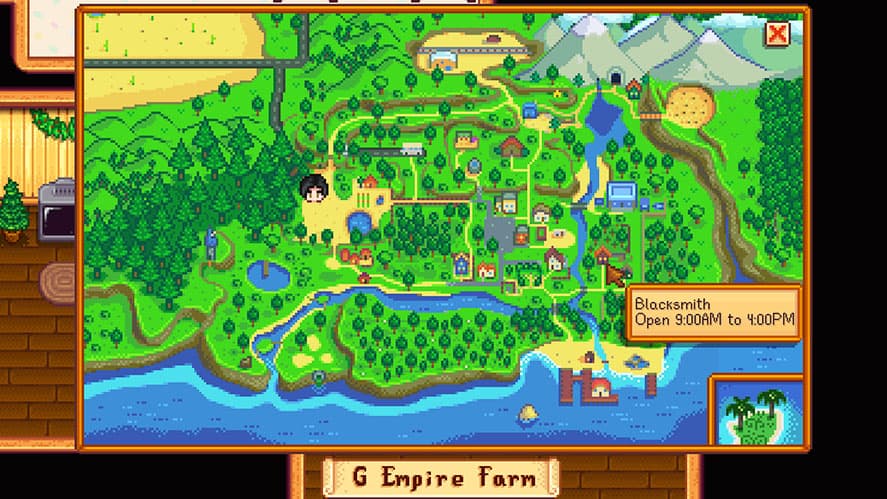 Stardew Valley – Where is Clint Located Blacksmith Map