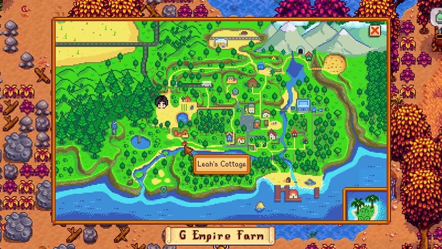 Stardew Valley – Where is Leah Cottage Map