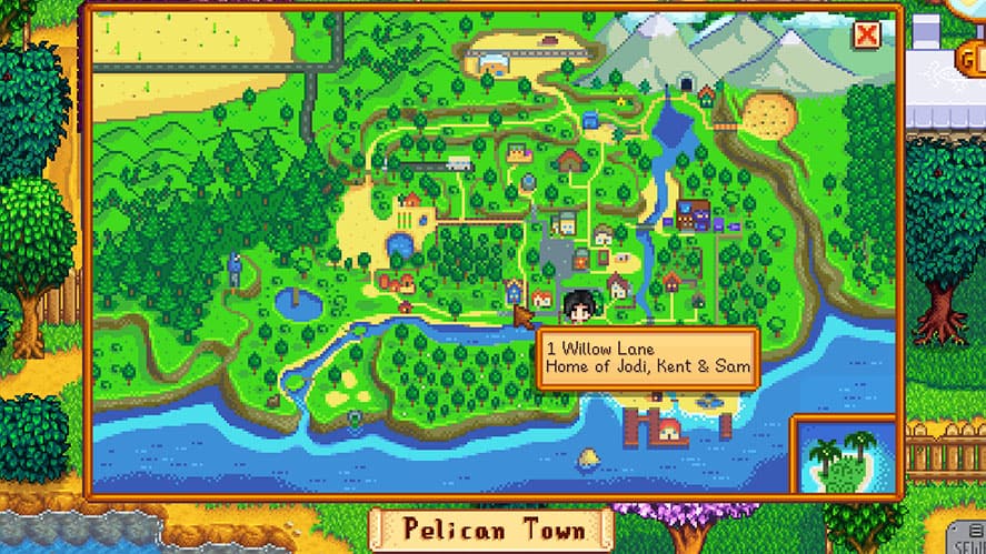 Stardew Valley - Where is Jodi Located Map